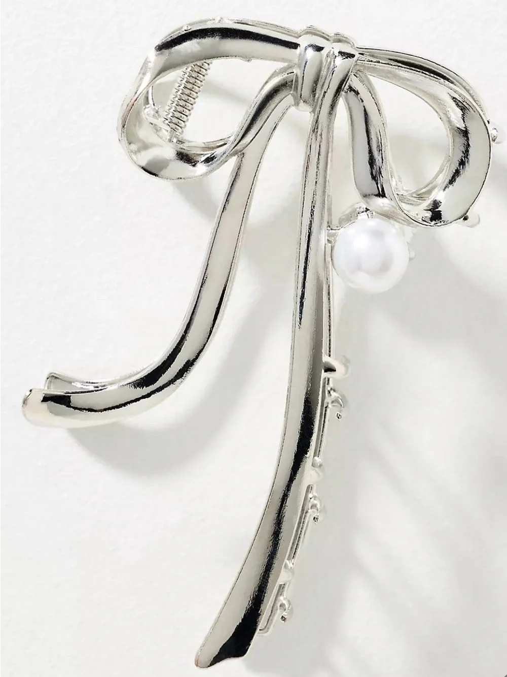 Anthropologie Bow‎ Pearl Hair Claw Clip NWT 🎀